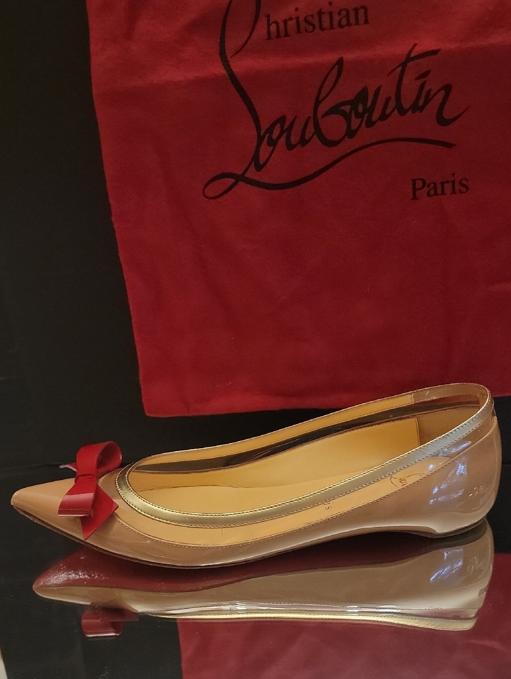 Christian Louboutin Suspenado Flats Sz37.5 - Picture 4 of 12